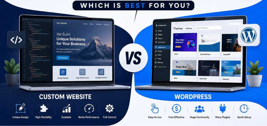 How to Choose Between WordPress and a Custom Website
